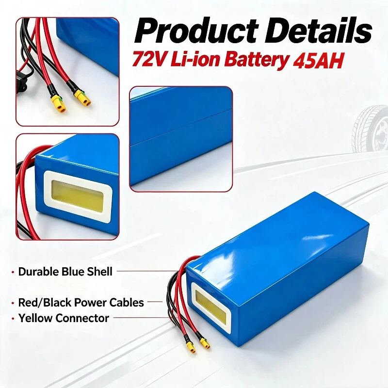 72V 45Ah Lithium Ion Triangle  - 72V 40Ah Lifepo4 Battery Pack ulasan dan harga